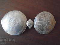 OLD SILVER BUCKLE OF TWO SIMILAR HALFS, FORGED
