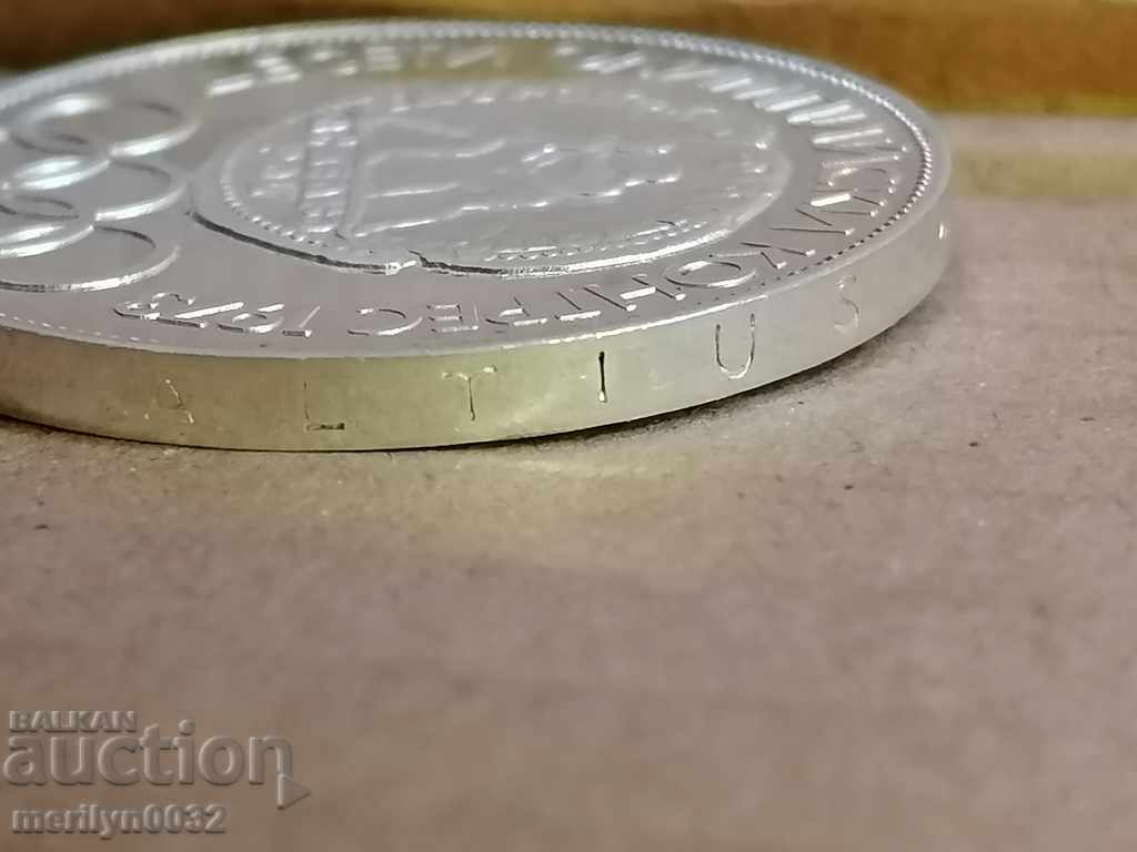 Coin BGN 10 1975 900/1000 silver 40 mm 30 gr - 7 Coin BGN 10 1975 900/1000 silver 40 mm 30 gr - 7