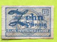 10 пфенига 1948 Западна Германия Мн. Рядка