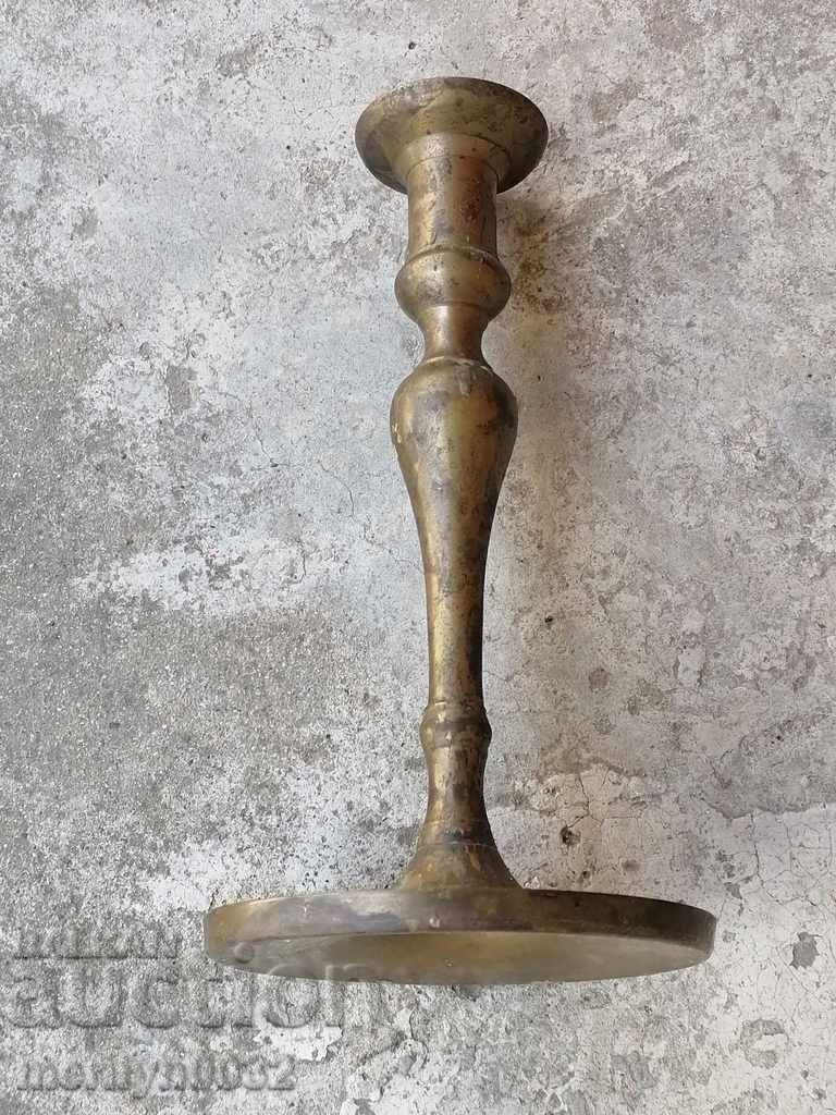 Възрожденски бронзов свещник свещ - 6 Възрожденски бронзов свещник свещ - 6