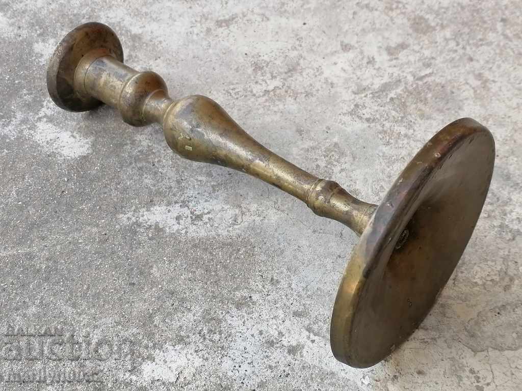 Възрожденски бронзов свещник свещ - 7 Възрожденски бронзов свещник свещ - 7