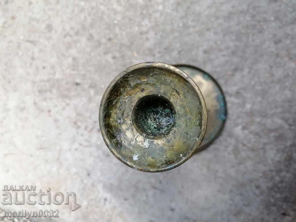 Renaissance bronze candlestick candle - 5 Renaissance bronze candlestick candle - 5