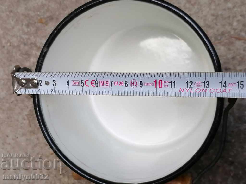 Enamelled dish from the time of the sauce jug with an enamel lid - 6 Enamelled dish from the time of the sauce jug with an enamel lid - 6