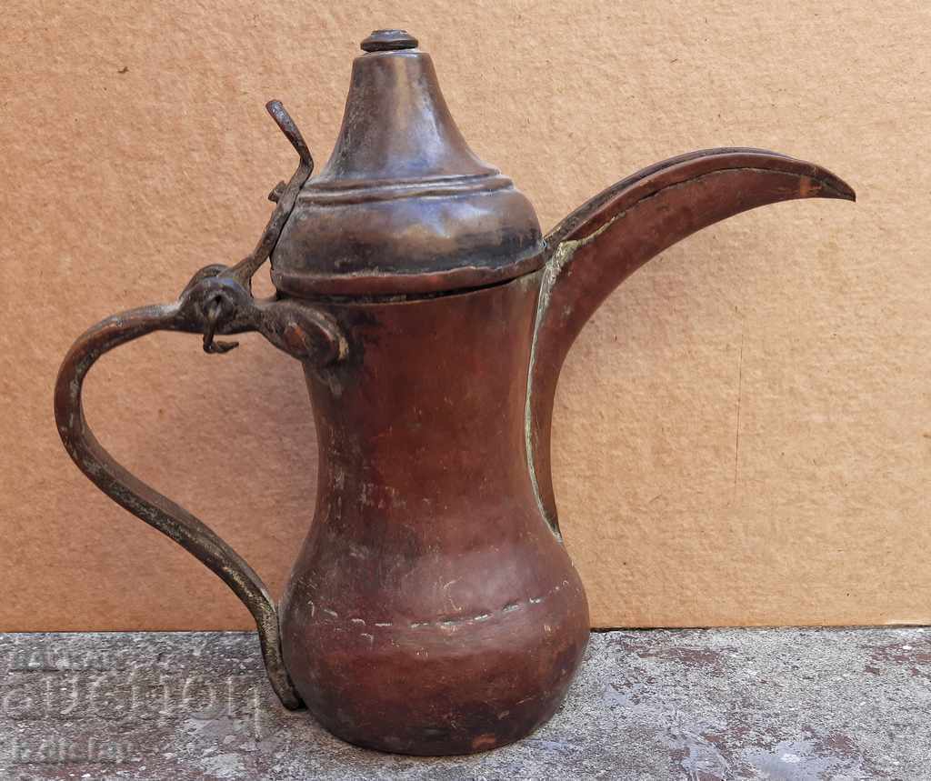 Old copper Ottoman jug, kettle, coffee pot, teapot with price 180.00 BGN | € 92.03 Old copper Ottoman jug, kettle, coffee pot, teapot with price 180.00 BGN | € 92.03