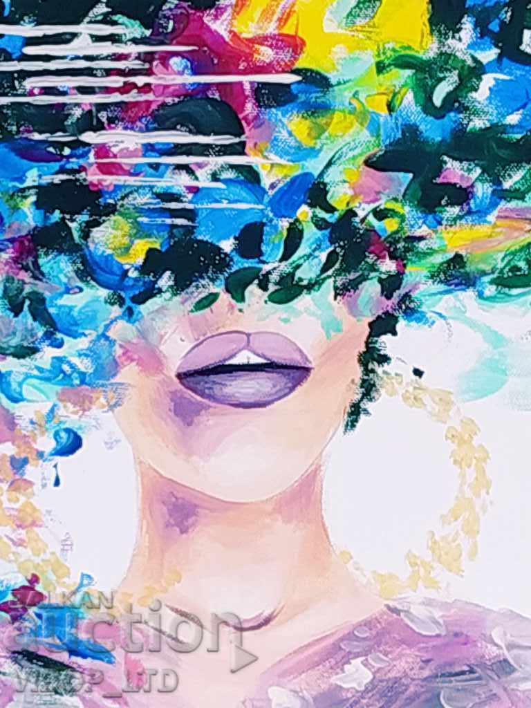 Delivery of ABSTRACT LOVE, oil painting on canvas, signature frame Delivery of ABSTRACT LOVE, oil painting on canvas, signature frame