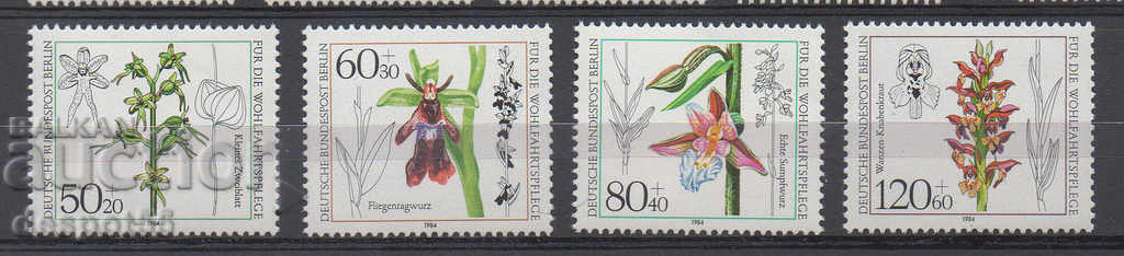 1984. Берлин. Благотворителни марки - Орхидеи.