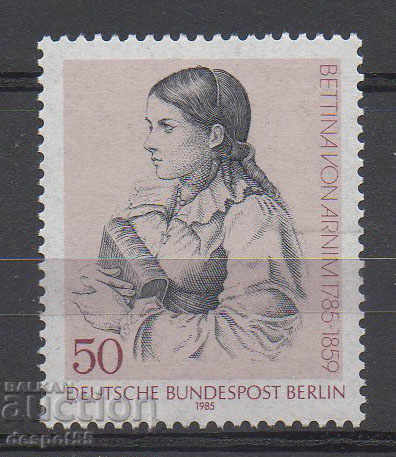1985. Berlin. 200 de ani de la nașterea Bettina Arnim, scriitoare.