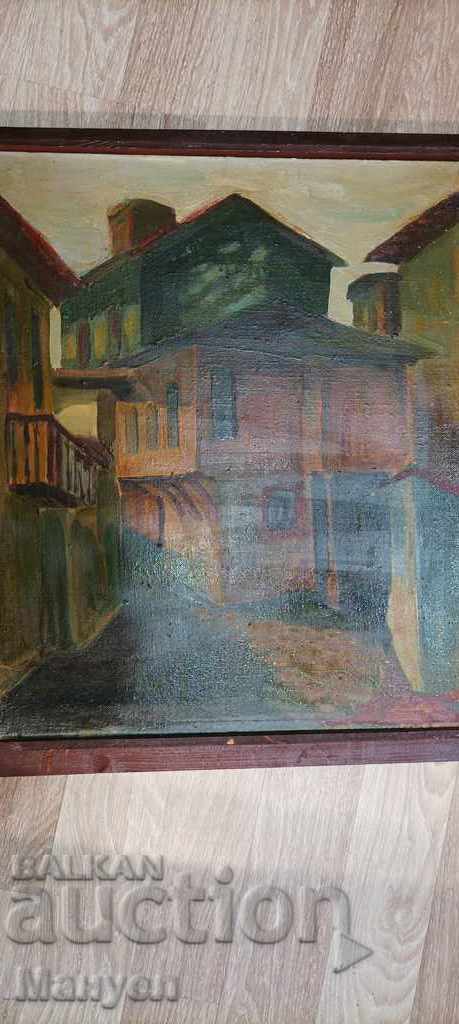 I am selling a painting "The Old Town" - Plovdiv, oil. with price 350.00 BGN | € 178.95