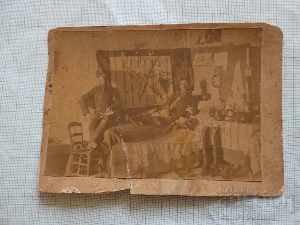 Стара военна снимка На по ракийка  1885 година