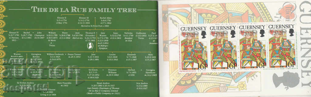 1993. Guernsey. 200 years since the birth of Thomas de Rue. Carnet. with price 17.50 BGN | € 8.95 1993. Guernsey. 200 years since the birth of Thomas de Rue. Carnet. with price 17.50 BGN | € 8.95