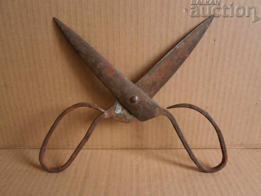 hand forged large scissors 18th century primitive - 5