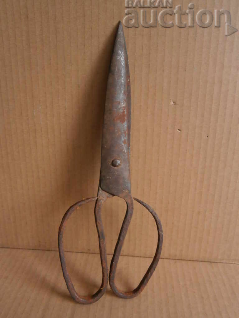 hand forged large scissors 18th century primitive - 6