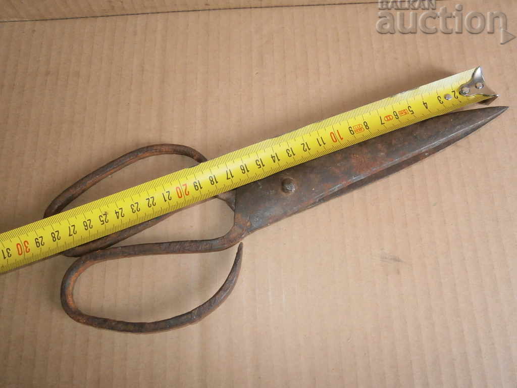 hand forged large scissors 18th century primitive - 7