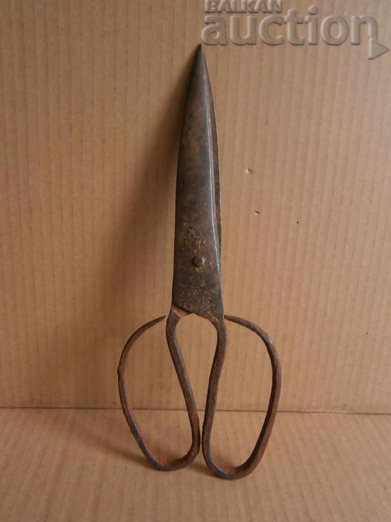 ръчно кована голяма ножица 18ти век примитив