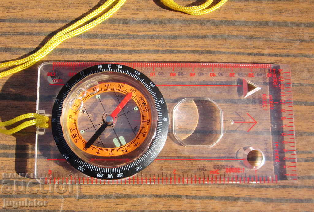 old tourist measuring instrument with compass with price 10.00 BGN | € 5.11