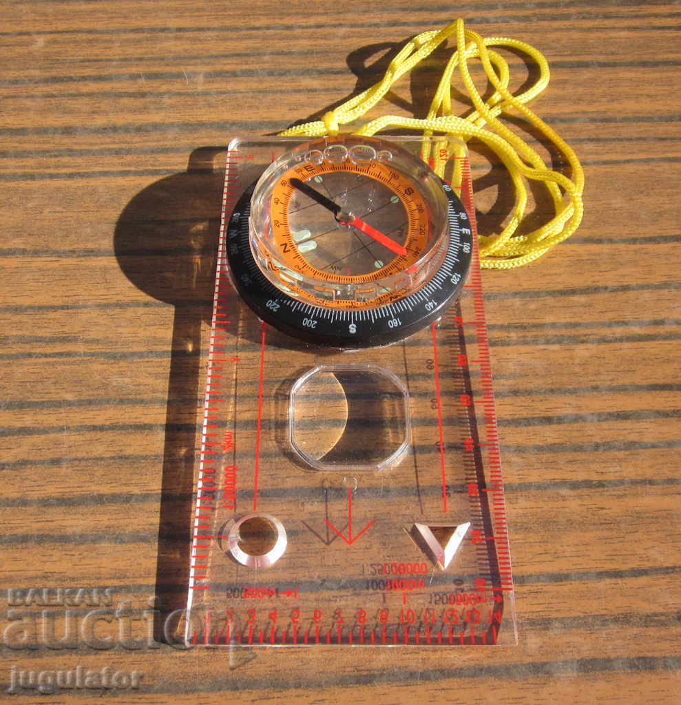 old tourist measuring instrument with compass - 5