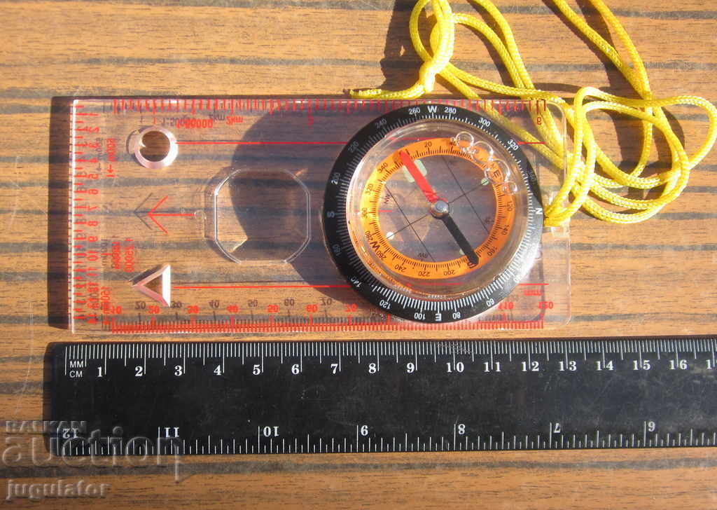 old tourist measuring instrument with compass - 7