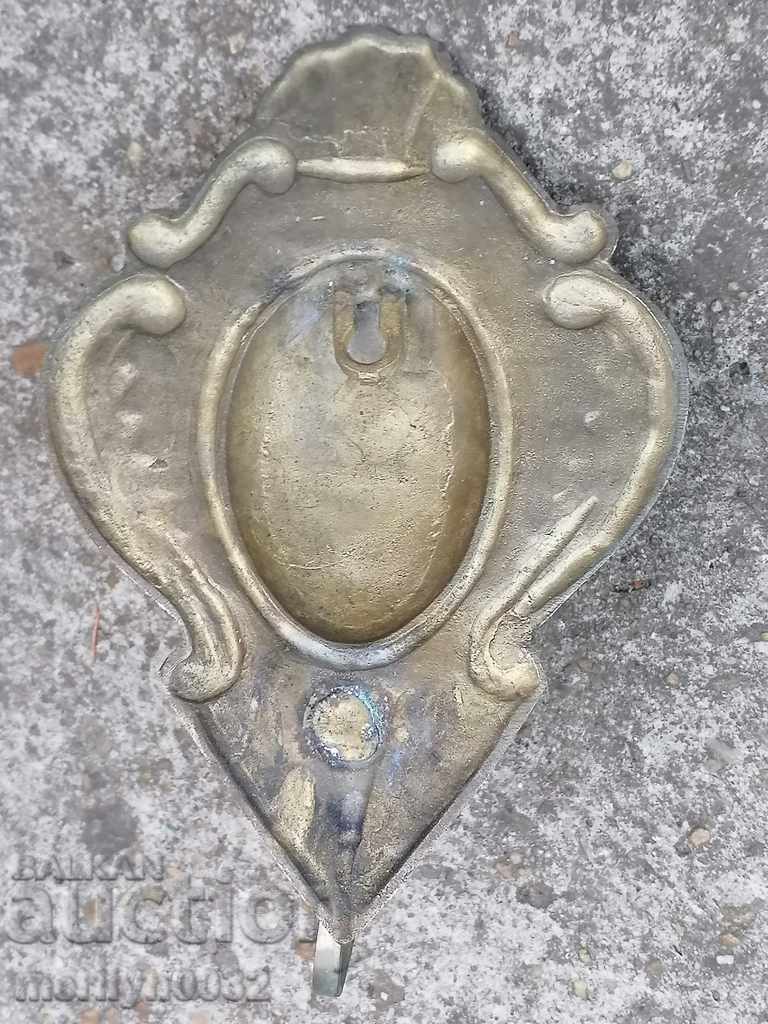 Candelabru vechi din bronz pentru lumânare de perete, lampă - 6 Candelabru vechi din bronz pentru lumânare de perete, lampă - 6