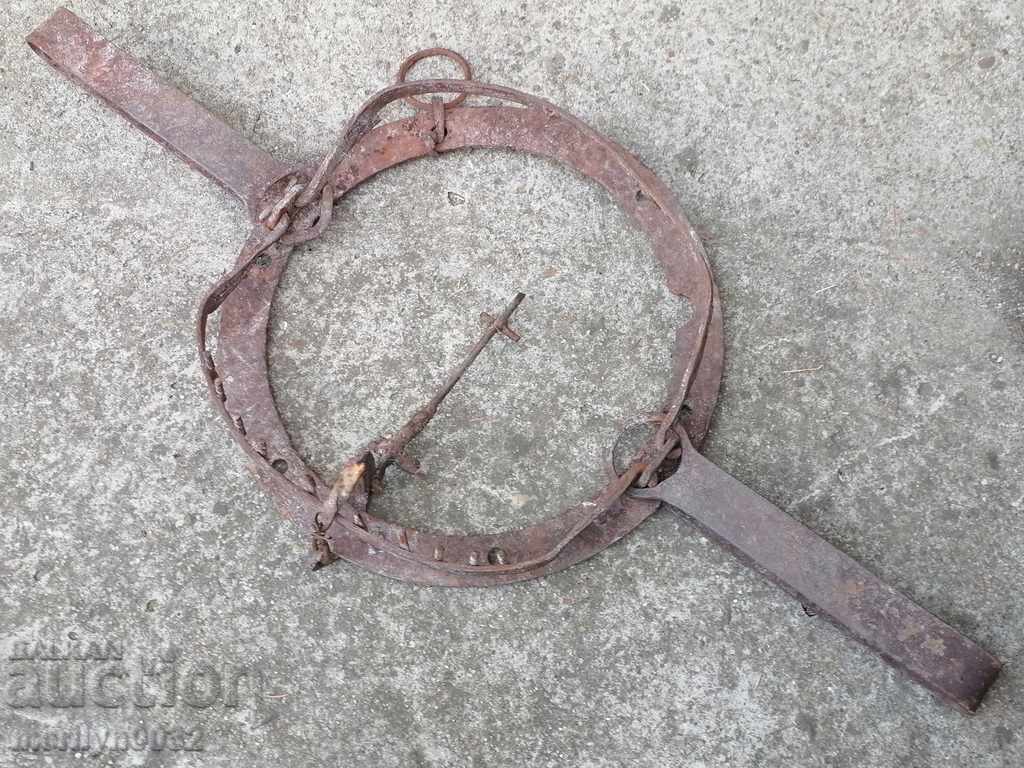 Delivery of Old hand forged trap spikes wrought iron LARGE 1 meter Delivery of Old hand forged trap spikes wrought iron LARGE 1 meter