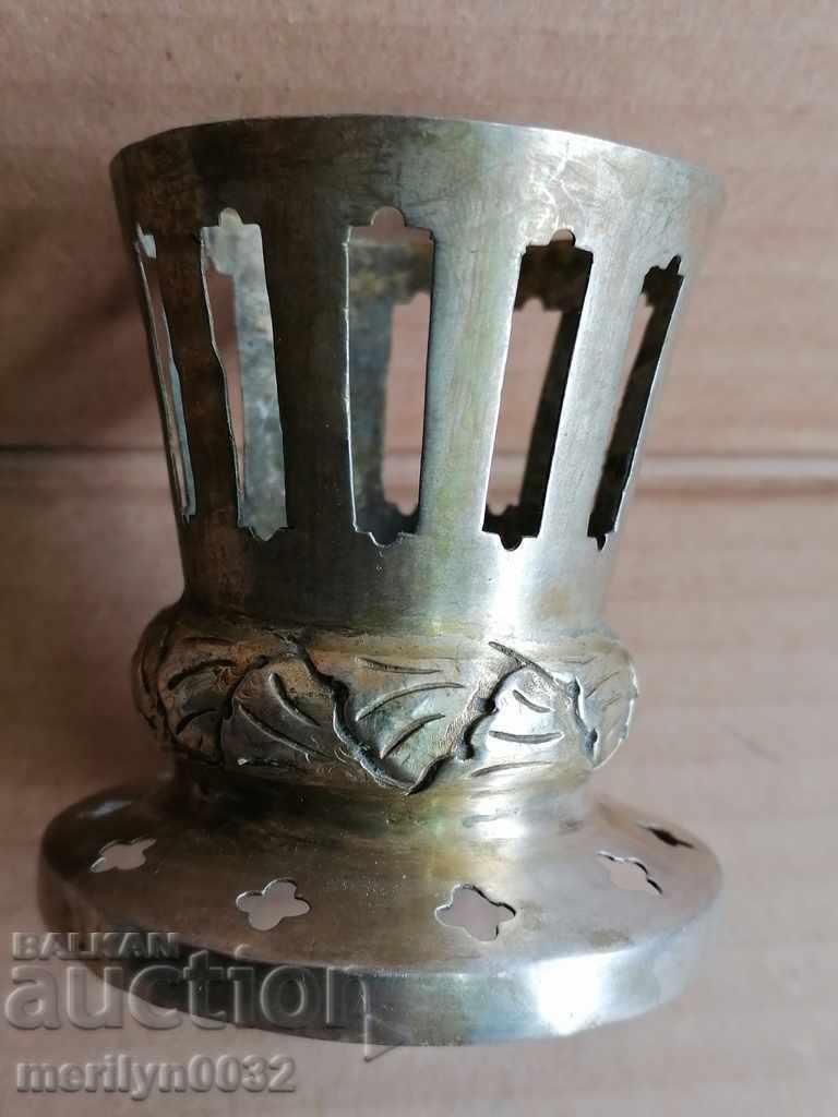 Възрожденско сребърно настолно кандило сребро кръст с цена € 125.00 | 244.48 лв.