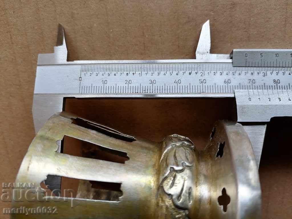 Доставка на Възрожденско сребърно настолно кандило сребро кръст