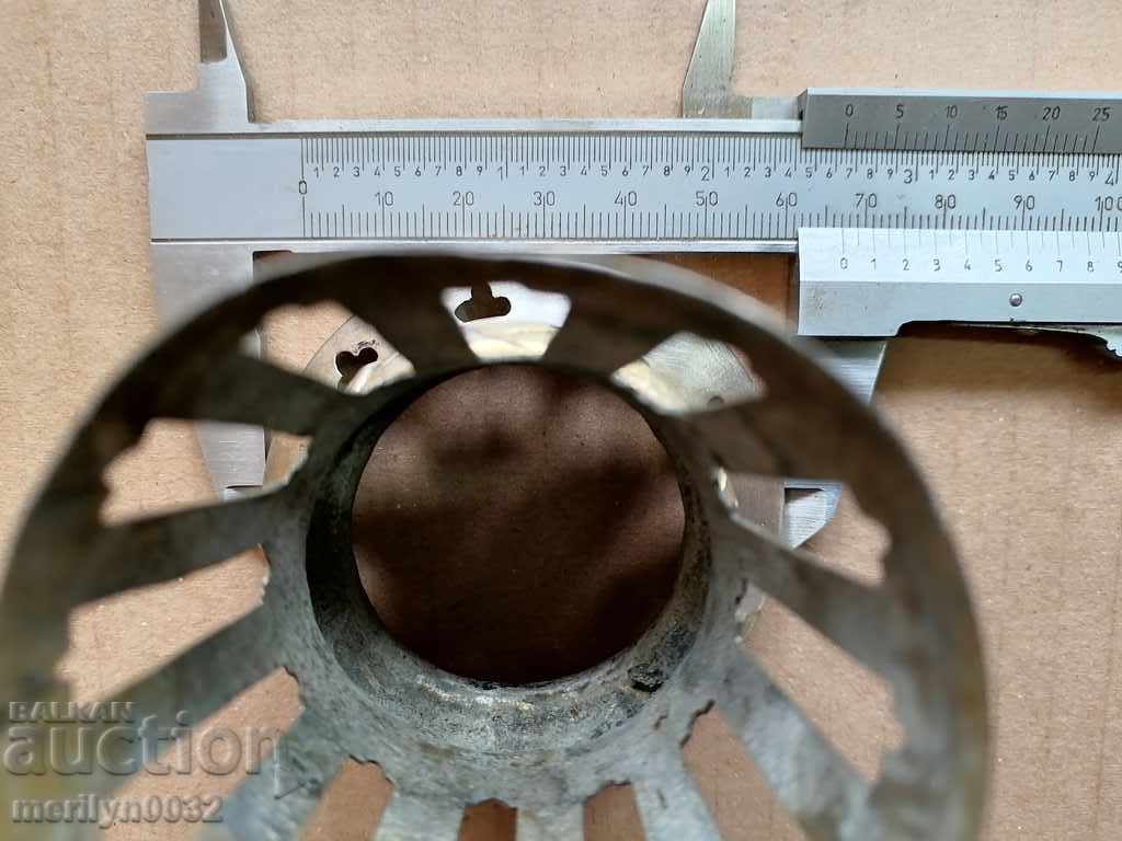 Възрожденско сребърно настолно кандило сребро кръст - 5