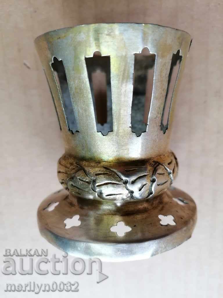 Lampa de masa din argint renascentista cruce de argint