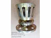 Lampa de masa din argint renascentista cruce de argint