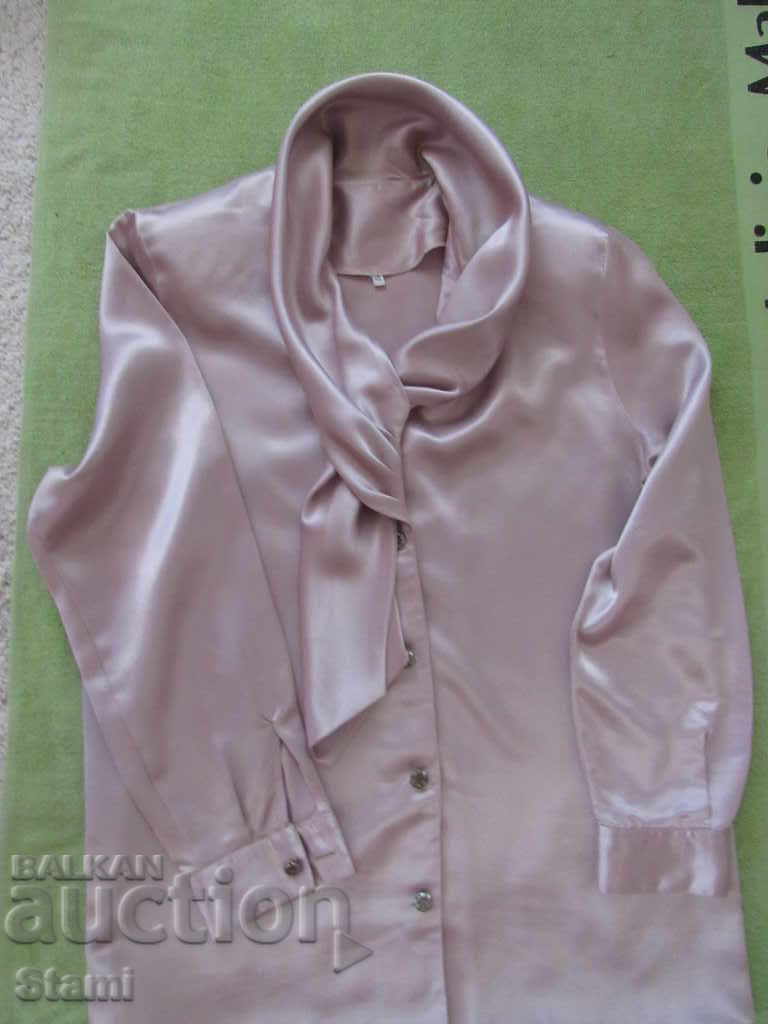 Bluza dama culoare satin trandafir, marimea XL - 7