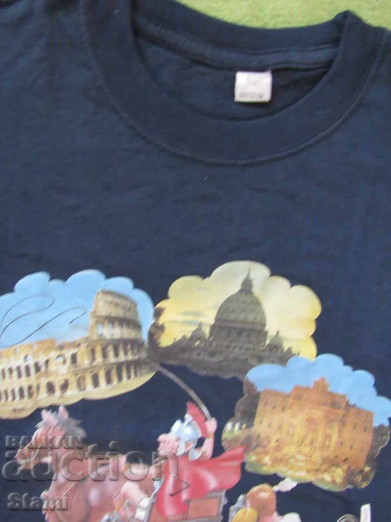 Доставка на Оригинална мъжка тениска с къс ръкав от Рим с щампа,XL Доставка на Оригинална мъжка тениска с къс ръкав от Рим с щампа,XL