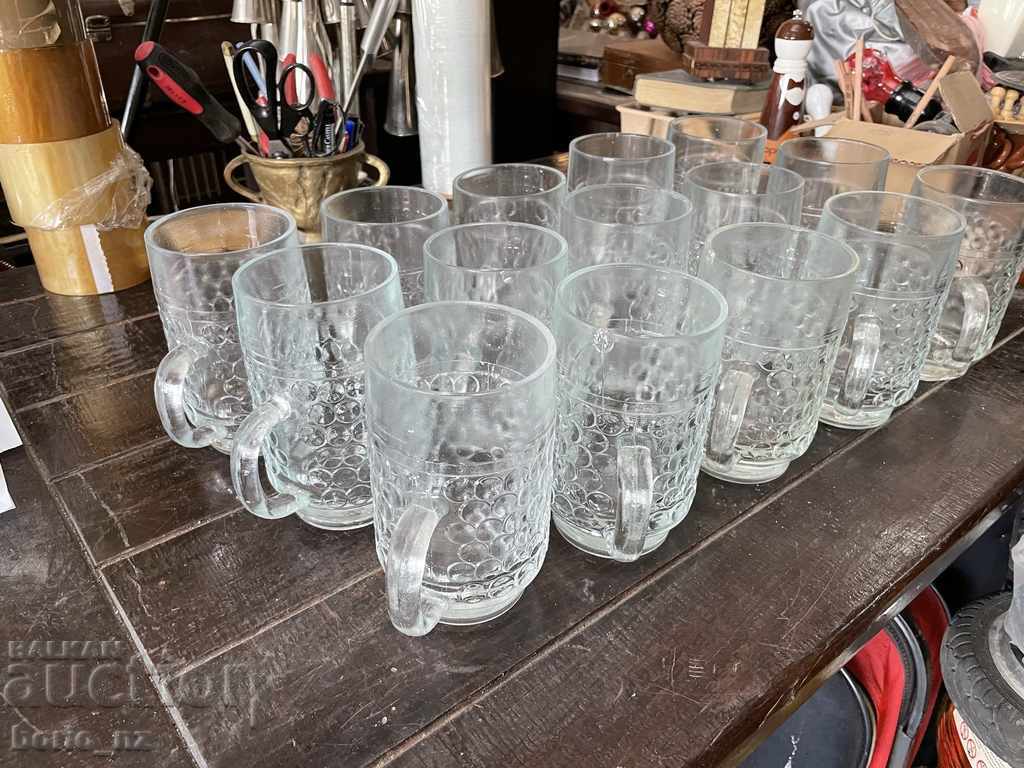 10645. SERVICE 15 LARGE BEER GLASSES SOLID GLASS with price 30.00 BGN | € 15.34 10645. SERVICE 15 LARGE BEER GLASSES SOLID GLASS with price 30.00 BGN | € 15.34