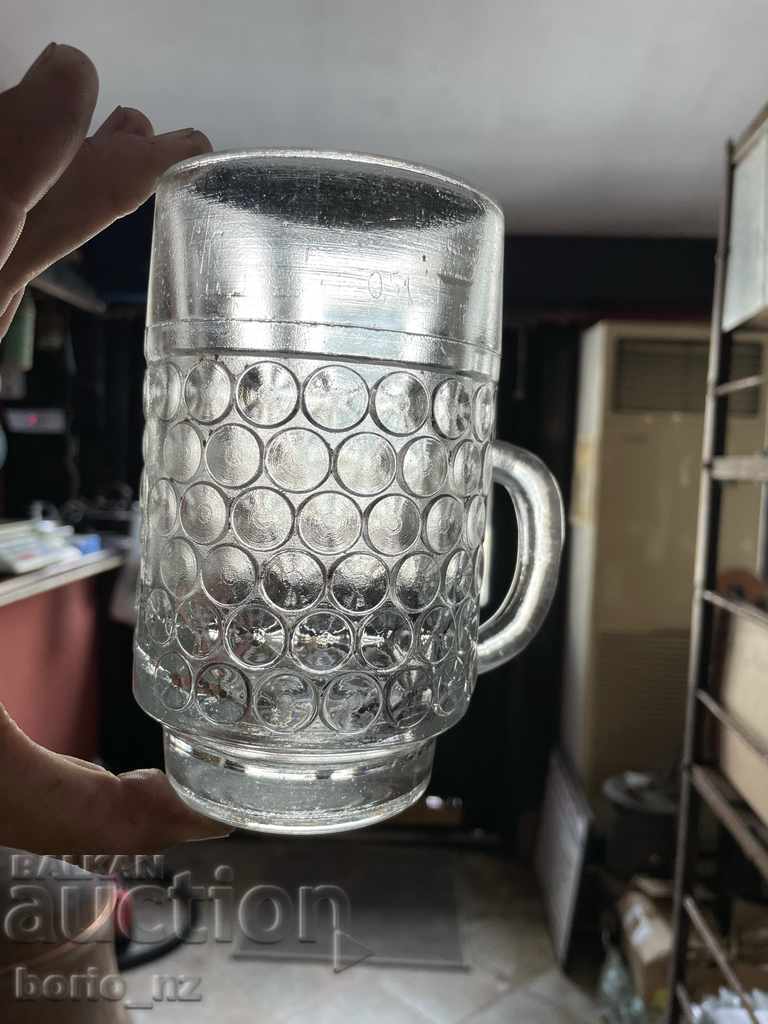 10645. SERVICE 15 LARGE BEER GLASSES SOLID GLASS - 5 10645. SERVICE 15 LARGE BEER GLASSES SOLID GLASS - 5