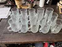 10645. SERVICE 15 LARGE BEER GLASSES SOLID GLASS