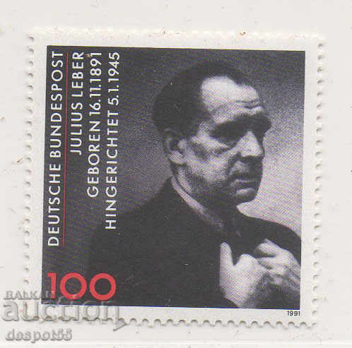 1991. GFR. 100 years since the birth of Julius Leber, politician.