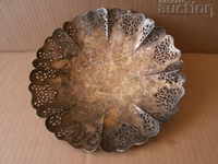 antique silver-plated fruit bowl