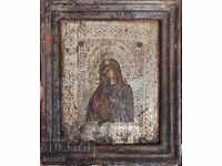 Icon with gilding 19th century. Ancient massive old