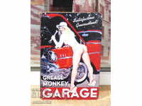 Metal sign car erotica repair service garage quality headlight
