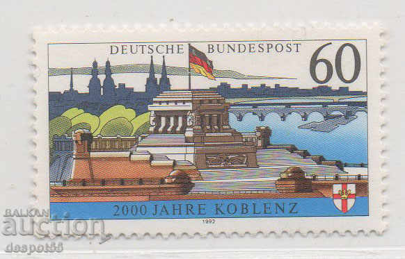 1992. Germany. 2000 since the founding of the city of Koblenz.
