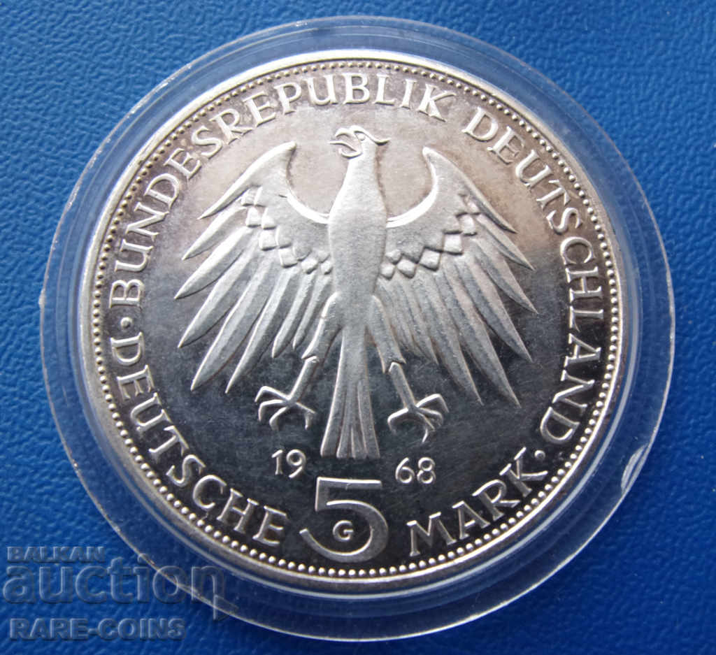 Germany 5 Mark 1968 UNC PROOF Rare Original