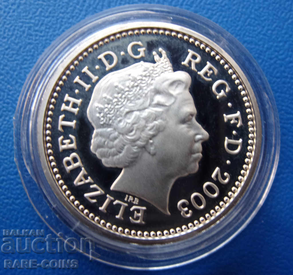 Auction England TRIAL 1 Pound 2003 - 750 pcs. UNC PROOF Rare Original Auction England TRIAL 1 Pound 2003 - 750 pcs. UNC PROOF Rare Original