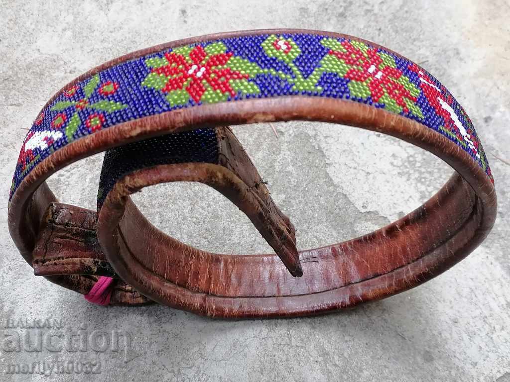Old handwoven leather belt for pafti beads blue costume with price 275.00 BGN | € 140.61 Old handwoven leather belt for pafti beads blue costume with price 275.00 BGN | € 140.61