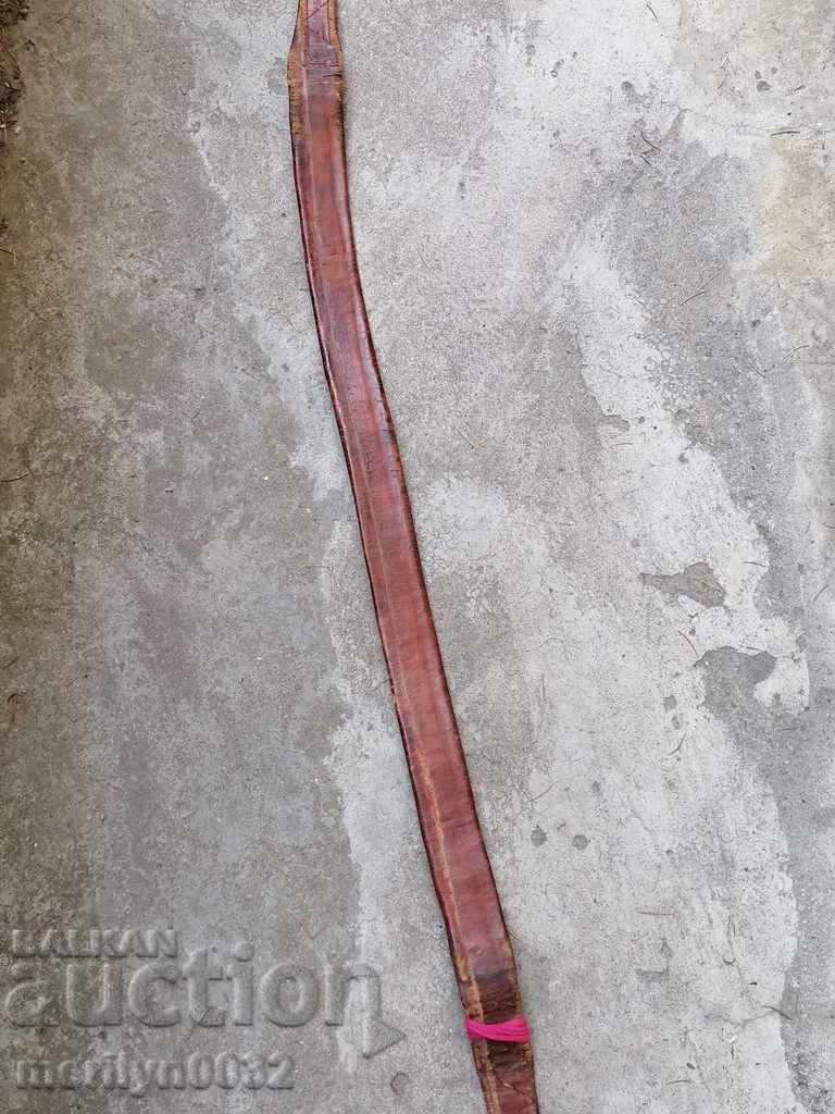 Old handwoven leather belt for pafti beads blue costume - 5 Old handwoven leather belt for pafti beads blue costume - 5