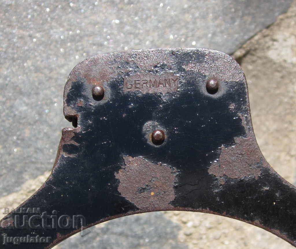 Antic lacăt german cu cheie pentru bicicletă retro - 5