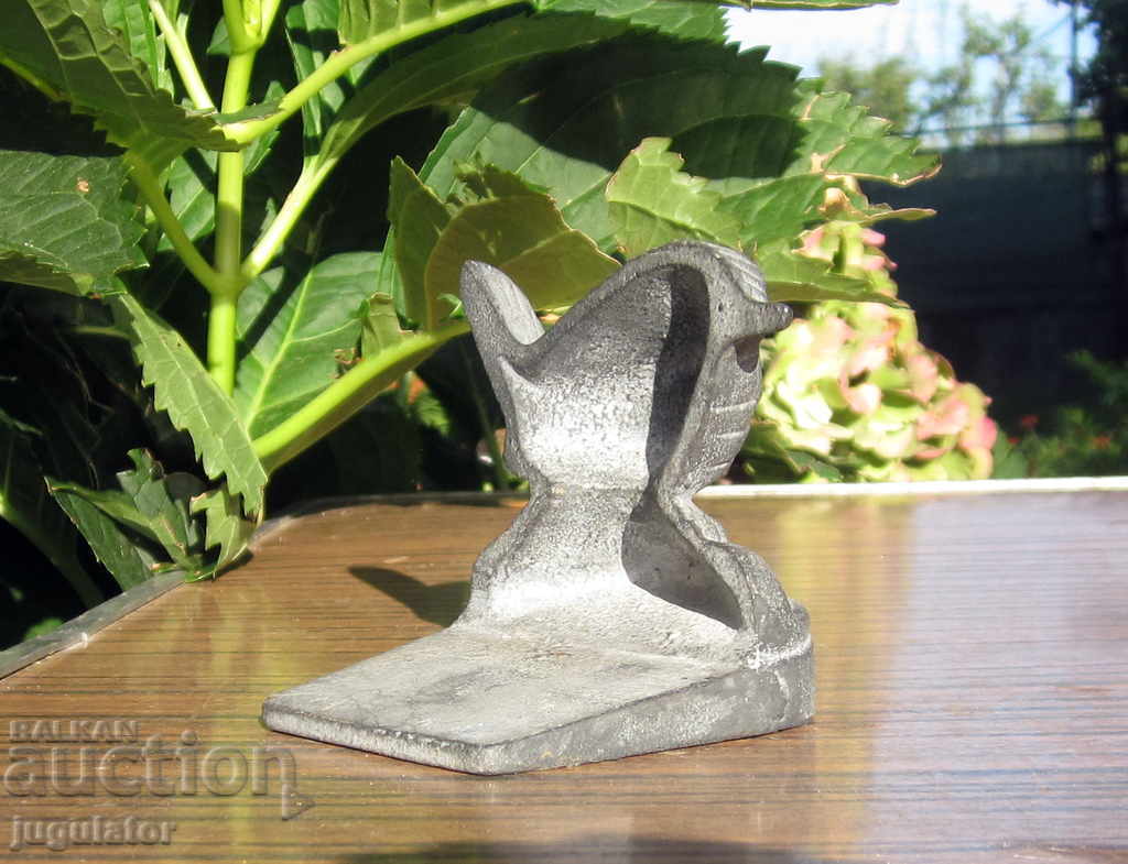 Vechi opritor de ușă, figurină metalică pasăre - 6