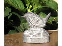 Αντίκα πομολάκι πόρτας μεταλλική φιγούρα πουλιού