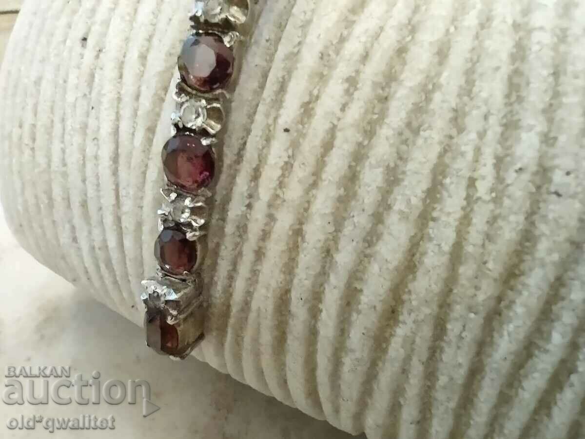 Fantastic BRACELET, white Sapphires and Tourmaline SILVER - 7 Fantastic BRACELET, white Sapphires and Tourmaline SILVER - 7