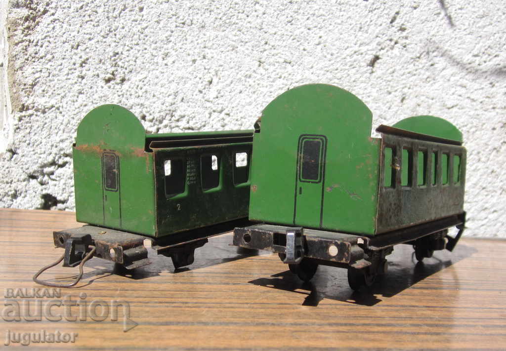 Delivery of old german metal sheet metal toy wagons