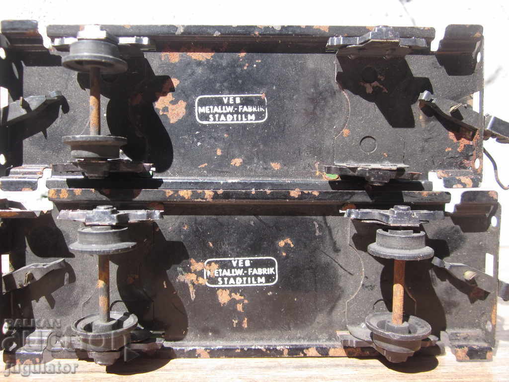 old german metal sheet metal toy wagons - 6