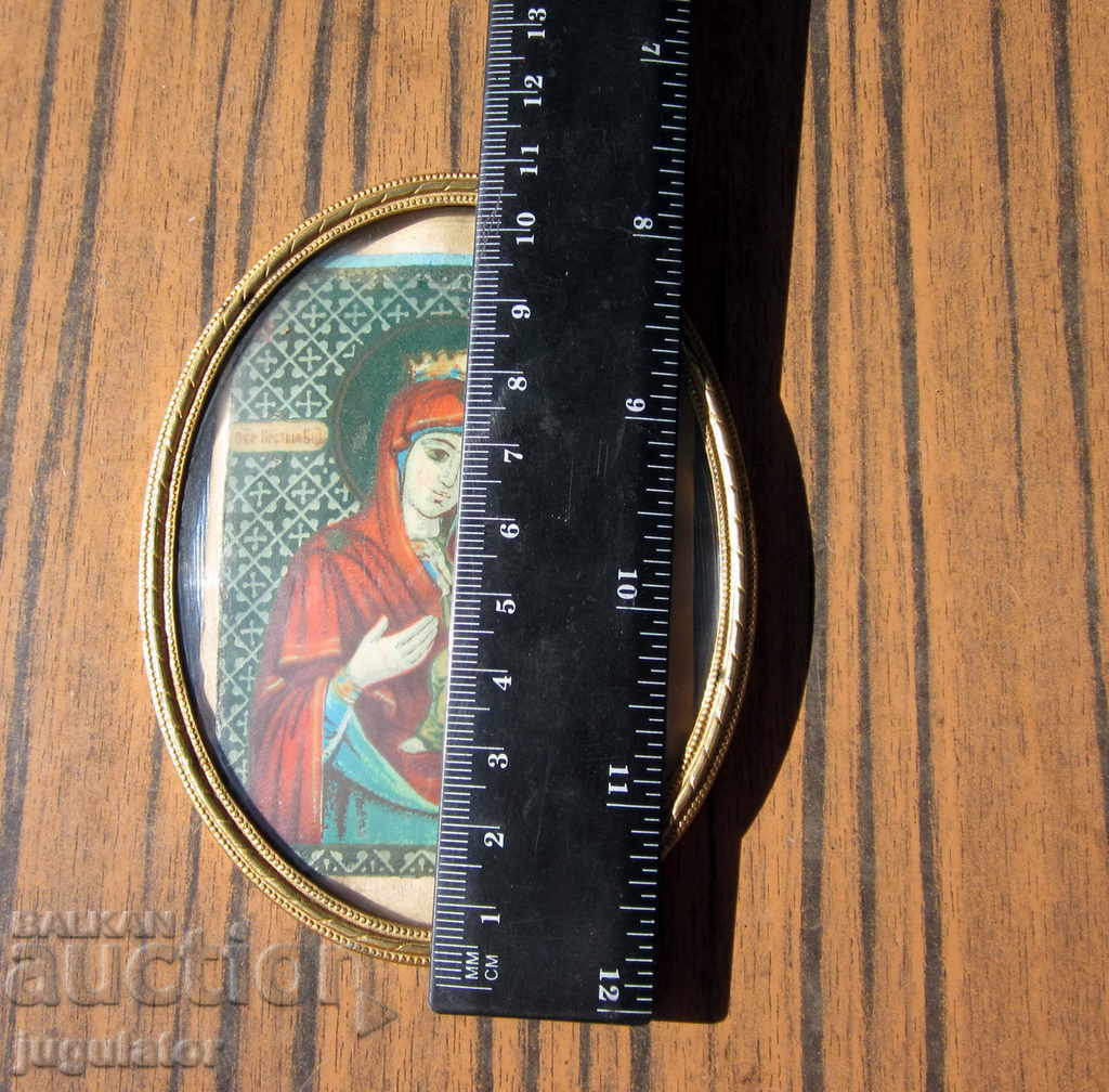 Delivery of Antique Bulgarian home icon of the Virgin Mary in a frame