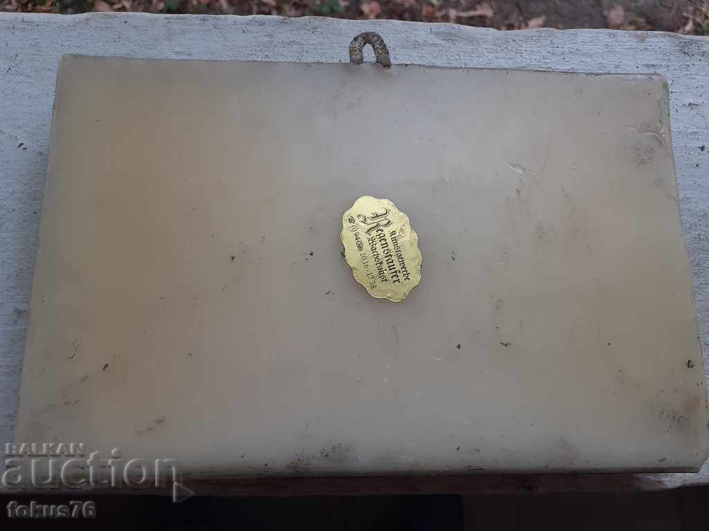 Auction  Embossed old wax wall panel